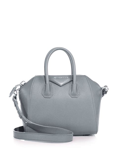 givenchy antigona mini storm grey|Mini Antigona Lock bag in satin, strass and leather .